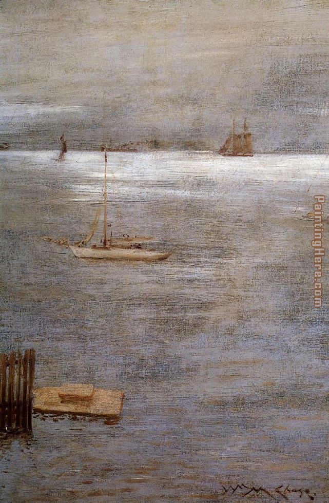 Sailboat at Anchor painting - William Merritt Chase Sailboat at Anchor art painting